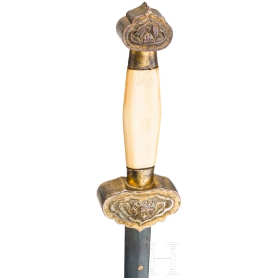 A Chinese ivory mounted minature jian, 19th century