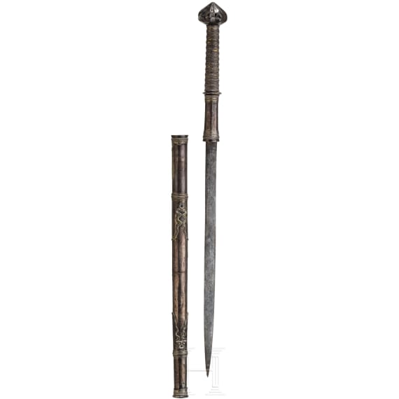 A small Thai dha, 19th century
