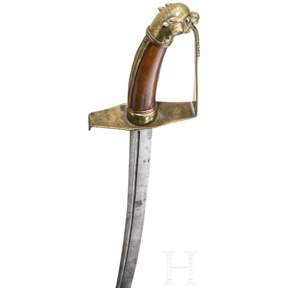 A saber with lion's head pommel, Cambodia, 19th century