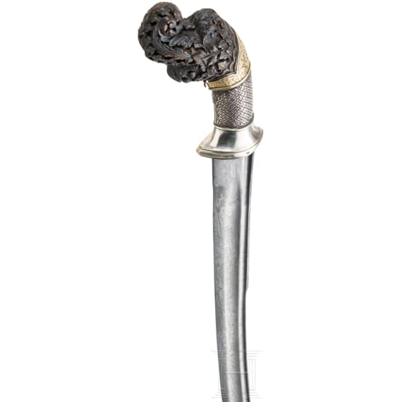 A gold- and silvermounted Malaysian Pedang, ca. 1900