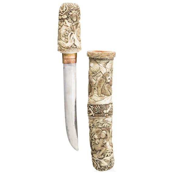 An ivory mounted Tanto, late Edo-period