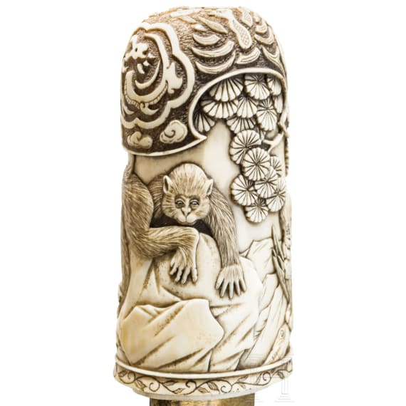 An ivory mounted Tanto, late Edo-period