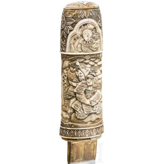 An ivory mounted Tanto, late 19th century