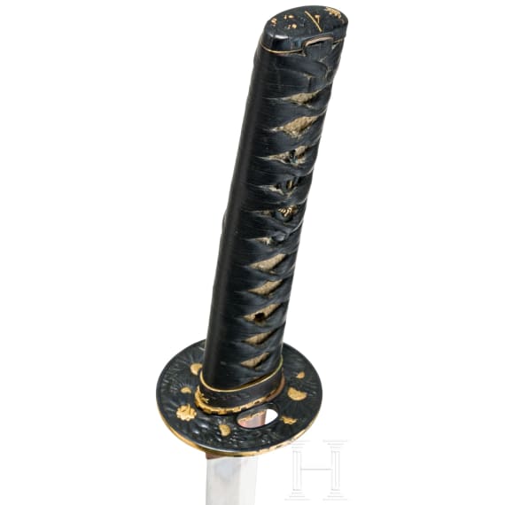 A Wakizashi with Shakudo mounts, late Edo Period