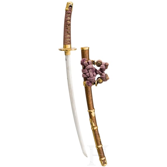 A Japanese miniature tachi, 20th century