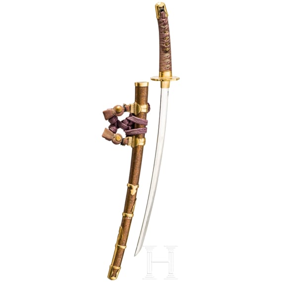 A Japanese miniature tachi, 20th century