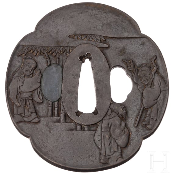 A Japanese tsuba, 18th century