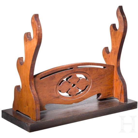 A Japanese wooden swordstand, late Edo/early Meiji-period