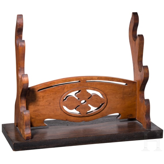A Japanese wooden swordstand, late Edo/early Meiji-period