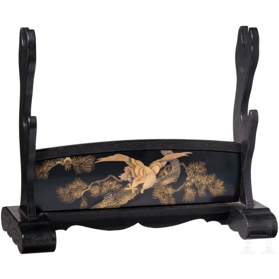 A Japanese lacquered sword stand, End of Edo/Meiji-period