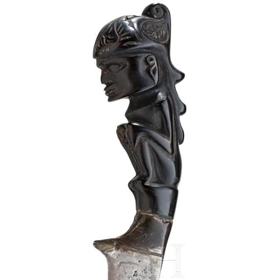 A small horn mounted bade-bade, Sumatra, ca. 1900