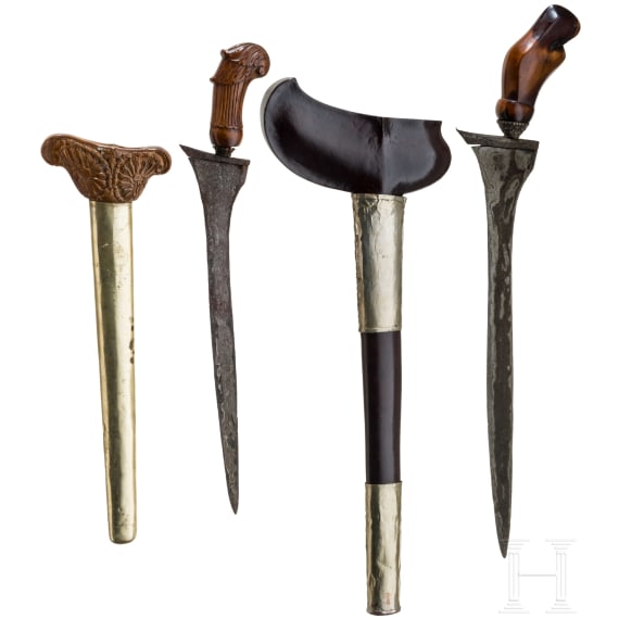 Two keris daggers, Bali, Indonesia, 20th century