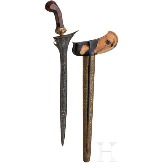 An Indonesian Java kris with old blade, 17th/19th century