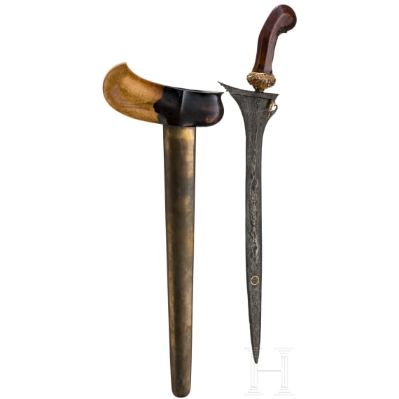 An Indonesian Java kris with old blade, 17th/19th century