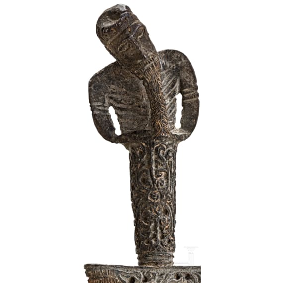 An Indonesian keris sajen with naga blade, Java, circa 1900
