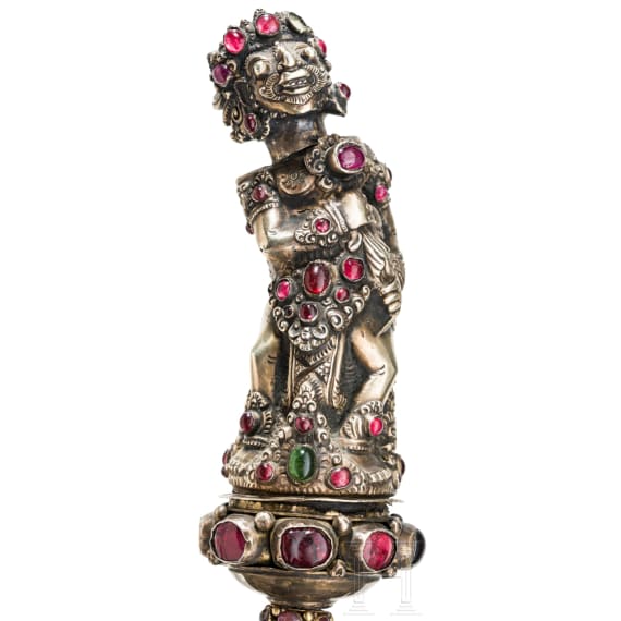 Kris mit Elfenbein-Wrangka und goldfolierter Scheide, Sumatra, Indonesien, 1. H&auml;lfte 20. Jhdt.