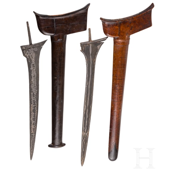 A small collection of Kris blades and parts, Sumatra et al., Indonesia, probably 1st half of the 20th century
