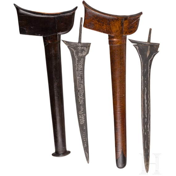 A small collection of Kris blades and parts, Sumatra et al., Indonesia, probably 1st half of the 20th century