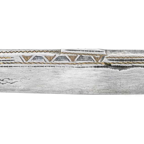 A tall Algerian brass-inlaid flyssa, 19th century