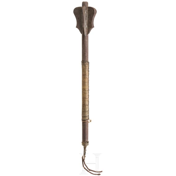 A Sudanes mace with etched decoration, 19th century