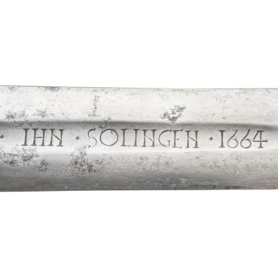 Richtschwert, Peter Munch in Solingen, datiert 1664