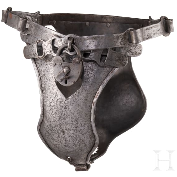 A chastity belt, collector's replica in the style of the 16th/17th century