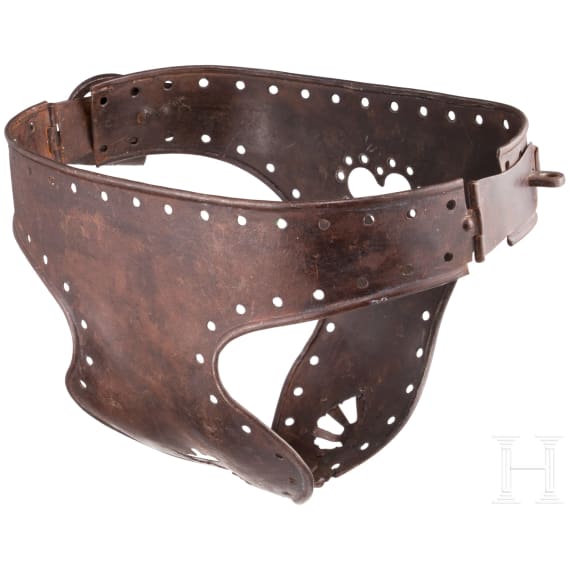 A chastity belt, collector's replica in the style of the 16th/17th century