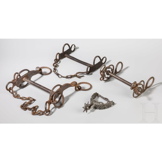 Three bridles and a wheel spur, German/Dutch, 17th/18th century