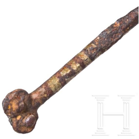 Two German iron knightly spurs, 11th/12th century
