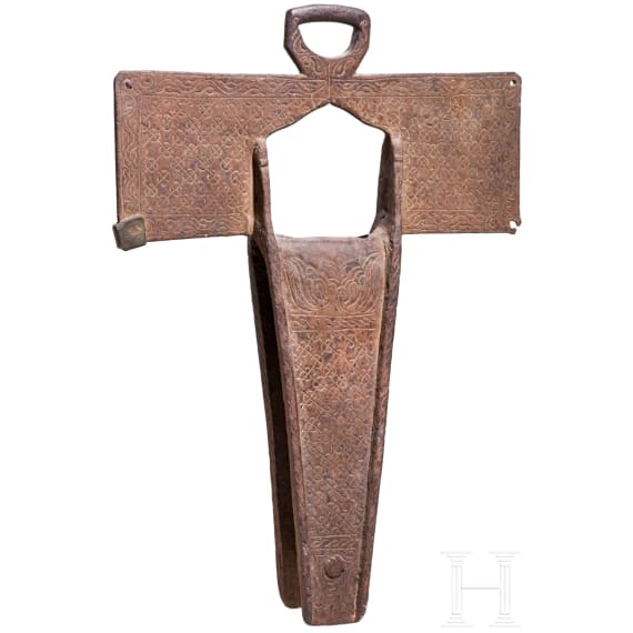 A Spanish colonial iron stirrup (estribo de cruz), Mexico,18th century