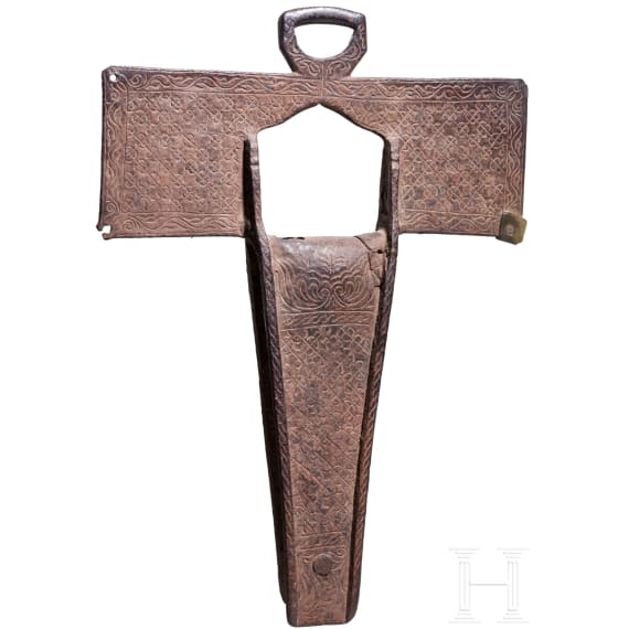 A Spanish colonial iron stirrup (estribo de cruz), Mexico,18th century