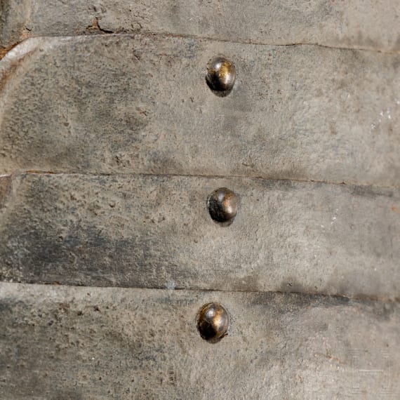 An Italian footsoldiers breastplate and tassets, ca. 1600