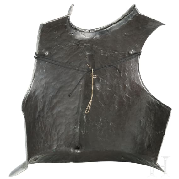 A German bulletproof cuirassier's breastplate, ca. 1620