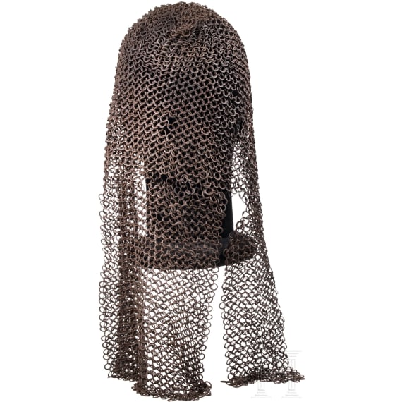 Chain mail coif, South-Eastern Europe, 16th/17th century
