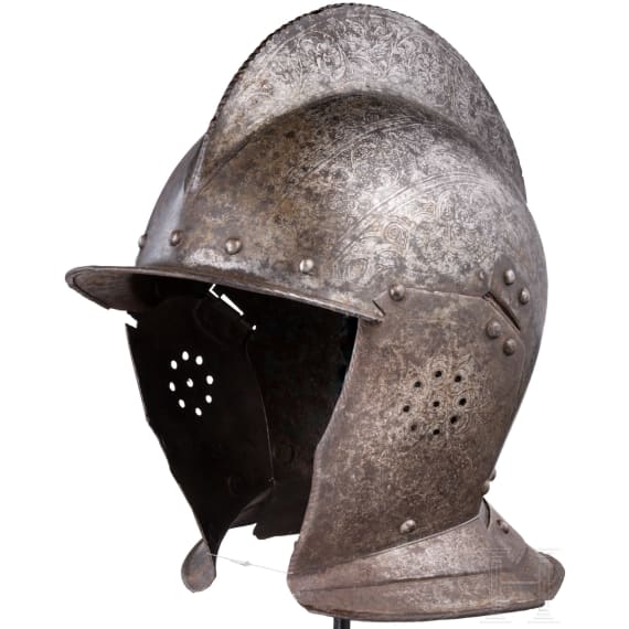 A South German Burgonet with etched decoration, circa 1570