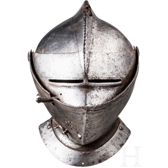 A Flemish close helmet, circa 1570