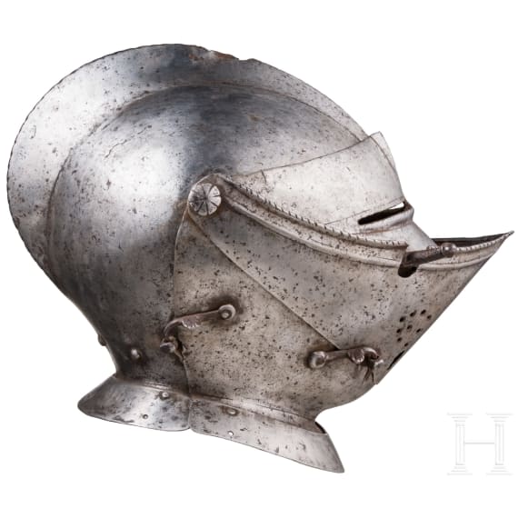 A Flemish close helmet, circa 1570