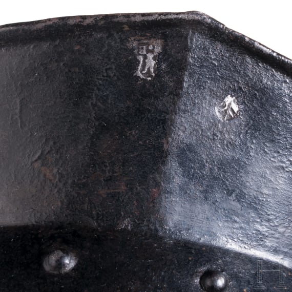 A blackened Nuremberg burgonet, ca. 1570