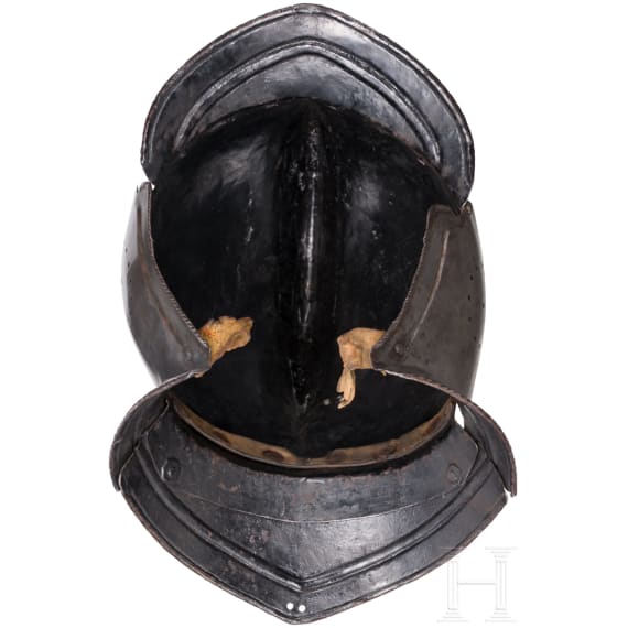 Blanke Sturmhaube in Offiziersqualit&auml;t, s&uuml;ddeutsch, um 1580