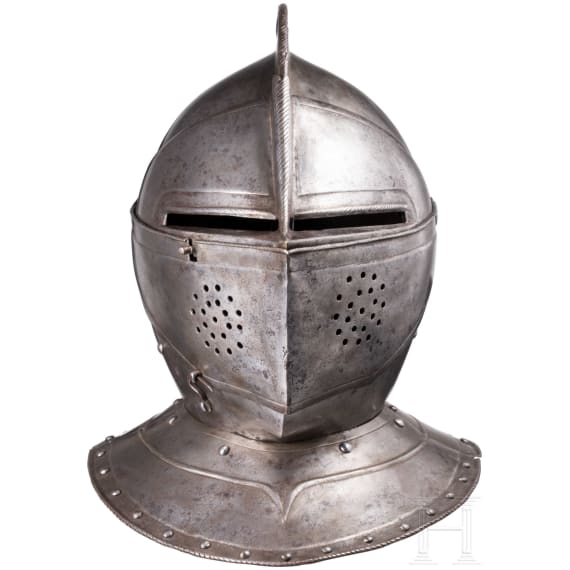 A French cuirassier officer's close helmet, ca. 1600