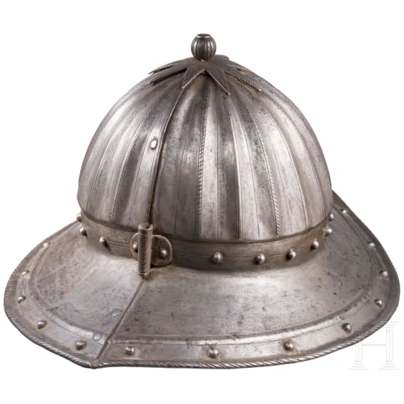 A Flemish pikeman's helmet, circa 1620