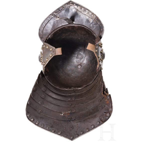 A Polish officer's heavy lobster-tailed burgonet, mid 17th century