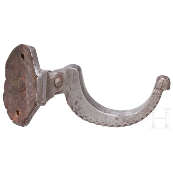 Heavy armour hook for tournament armor, German, 16th century