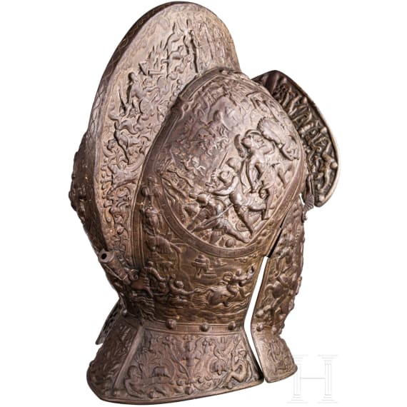 A Victorian cast iron parade burgonet, German or French, ca. 1860