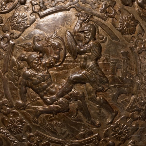 A German round shield in Renaissance style, last 3rd of the 19th century