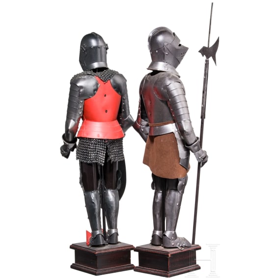 Two miniature suits of armour, 2nd half of the 20th century
