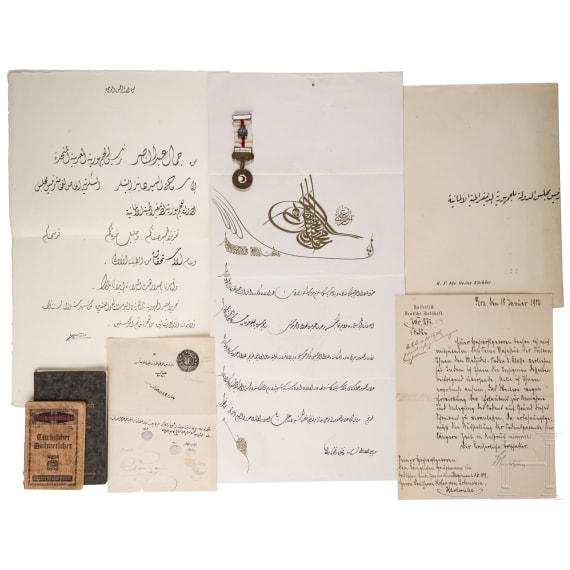 Medaille Hilal-i Ahmer, Urkunden, Dokumente, Grafik, 19./20. Jhdt.