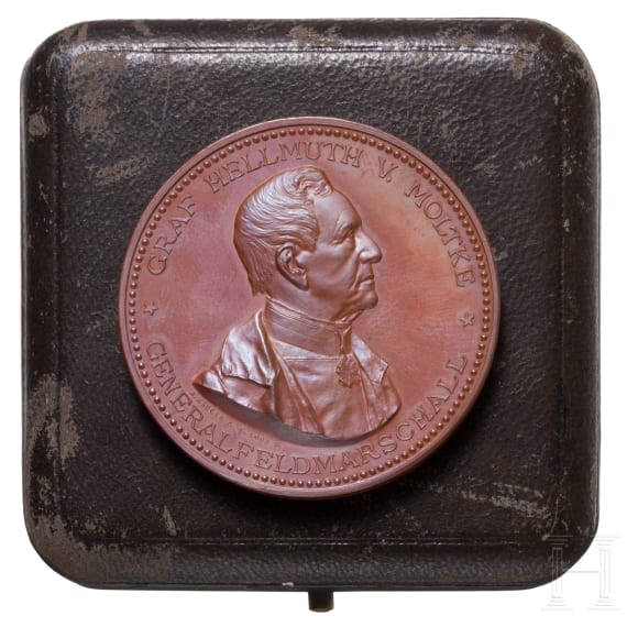 Bronzemedaille auf den 90. Geburtstag von GFM Graf Hellmuth von Moltke