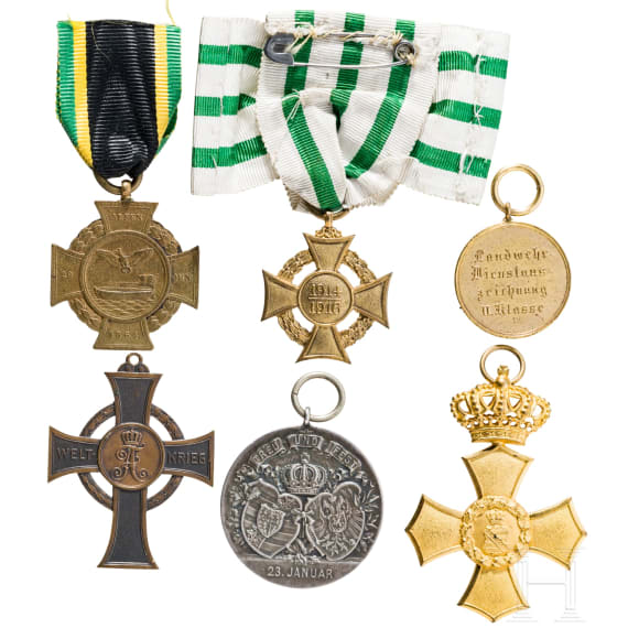 F&uuml;nf s&auml;chsische Auszeichnungen