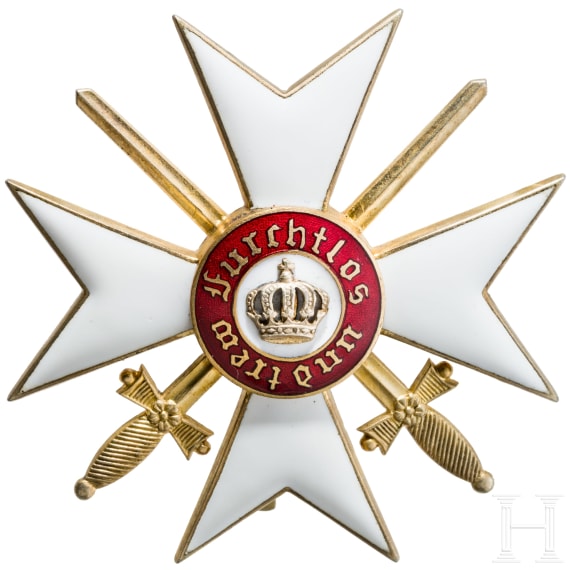 Orden der W&uuml;rttembergischen Krone, Kreuz der Ehrenritter mit Schwertern